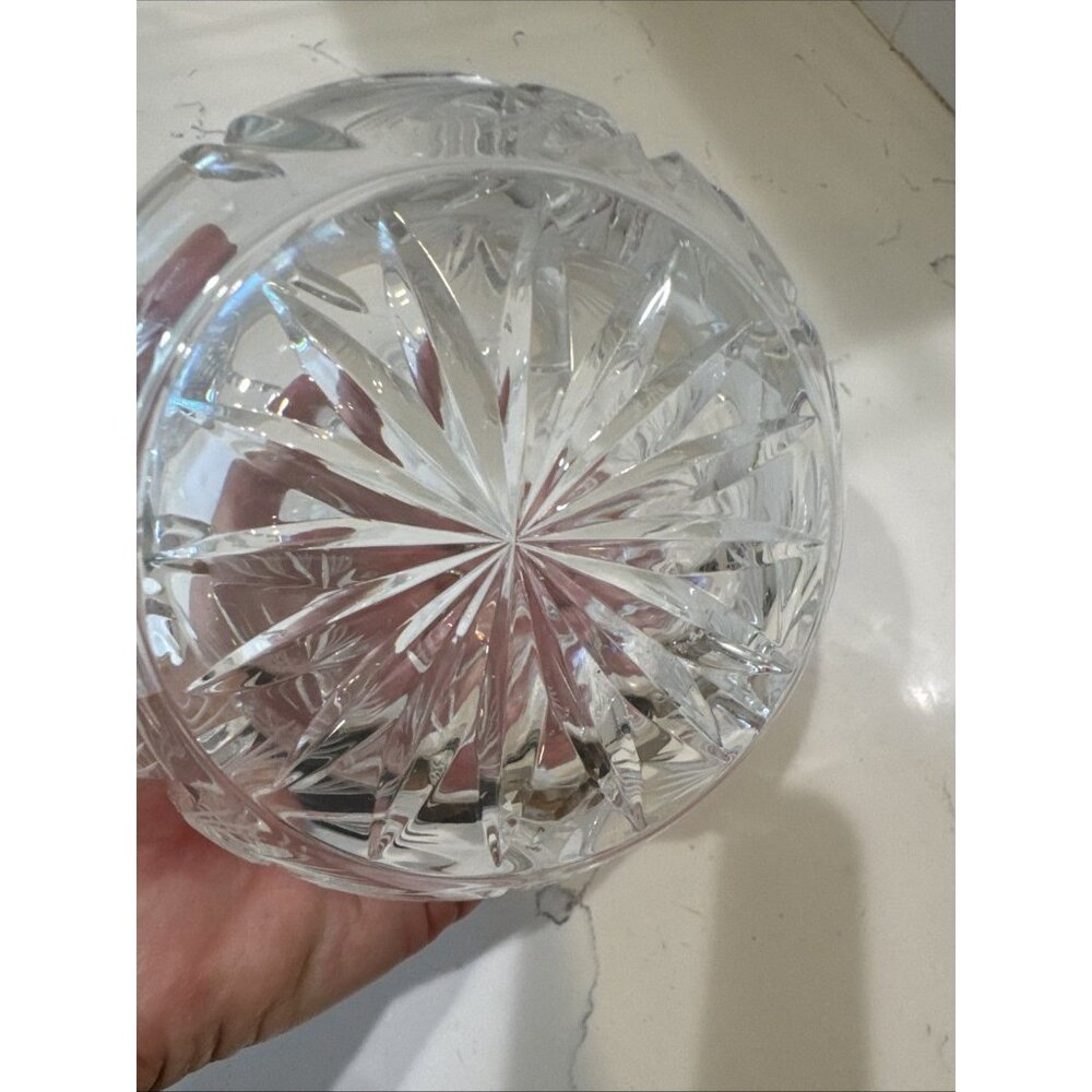 Vintage Beautiful Polish Cut Crystal Pinwheel Pattern 5" Pitcher - Picture 16 of 16